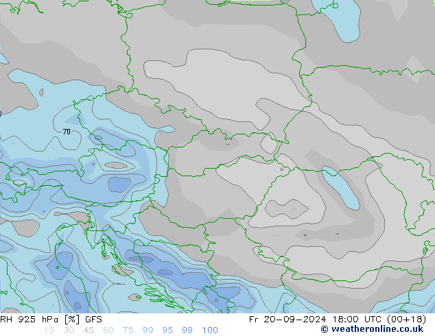 925 hPa Nispi Nem GFS Cu 20.09.2024 18 UTC