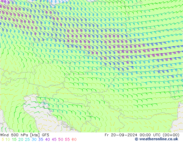 Wind 500 hPa GFS Fr 20.09.2024 00 UTC