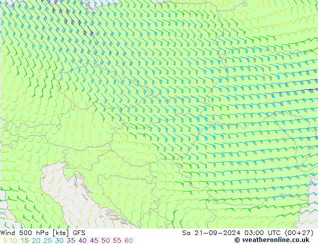 Rüzgar 500 hPa GFS Cts 21.09.2024 03 UTC