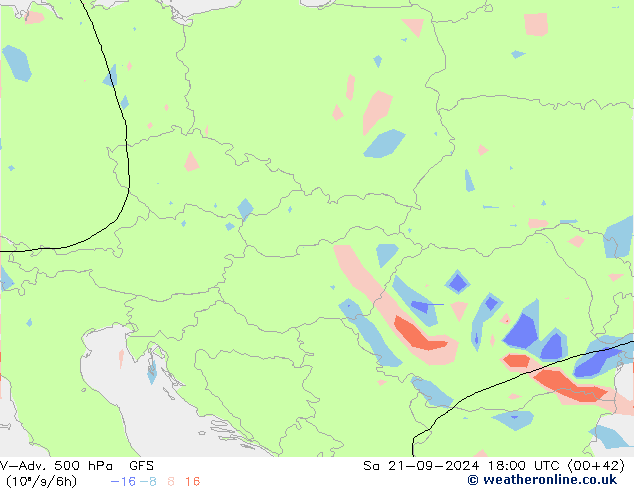 V-Adv. 500 hPa GFS sab 21.09.2024 18 UTC