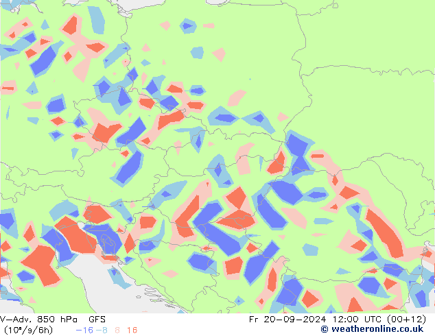 V-Adv. 850 hPa GFS vr 20.09.2024 12 UTC