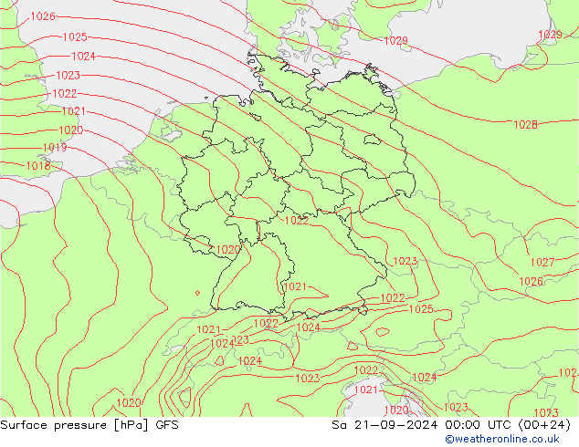 GFS: сб 21.09.2024 00 UTC