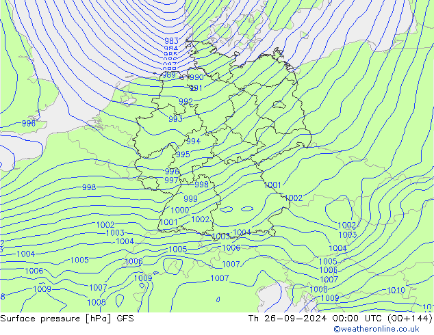 GFS: czw. 26.09.2024 00 UTC