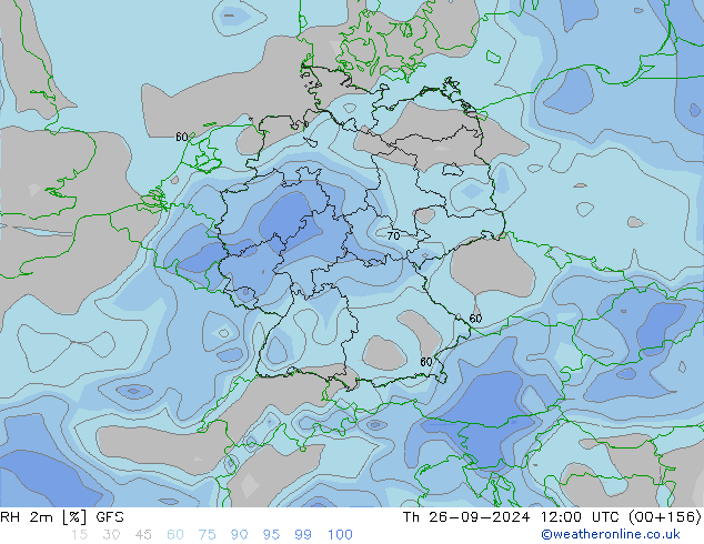 RH 2m GFS  26.09.2024 12 UTC