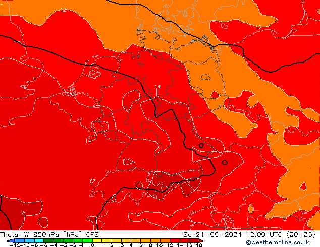 Theta-W 850hPa GFS Eylül 2024