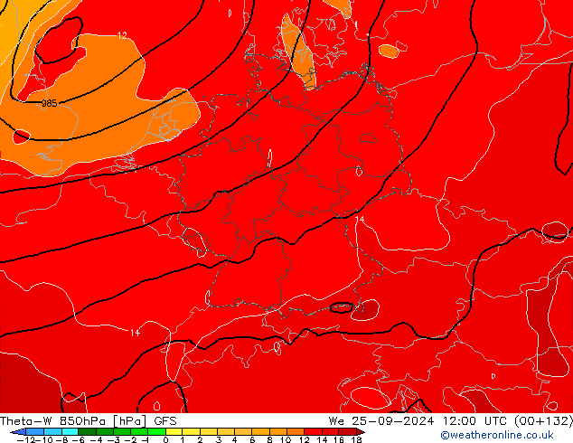 Theta-W 850hPa GFS septiembre 2024