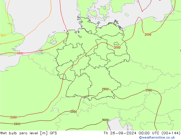 Wet bulb zero level GFS September 2024