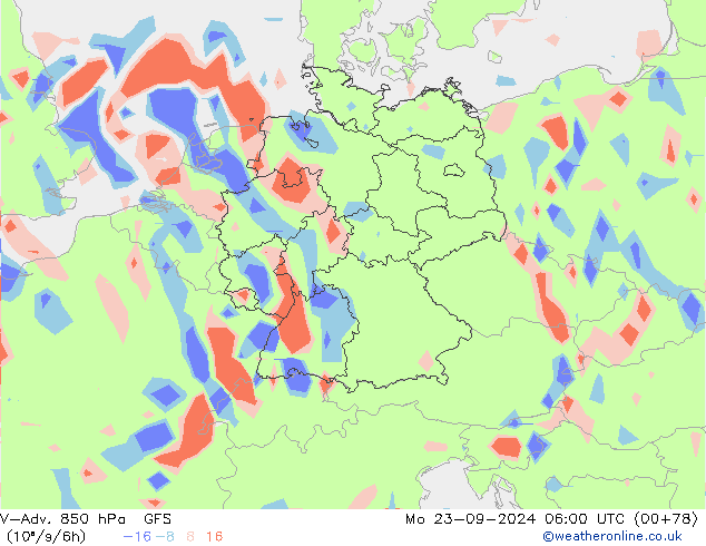 V-Adv. 850 hPa GFS Mo 23.09.2024 06 UTC