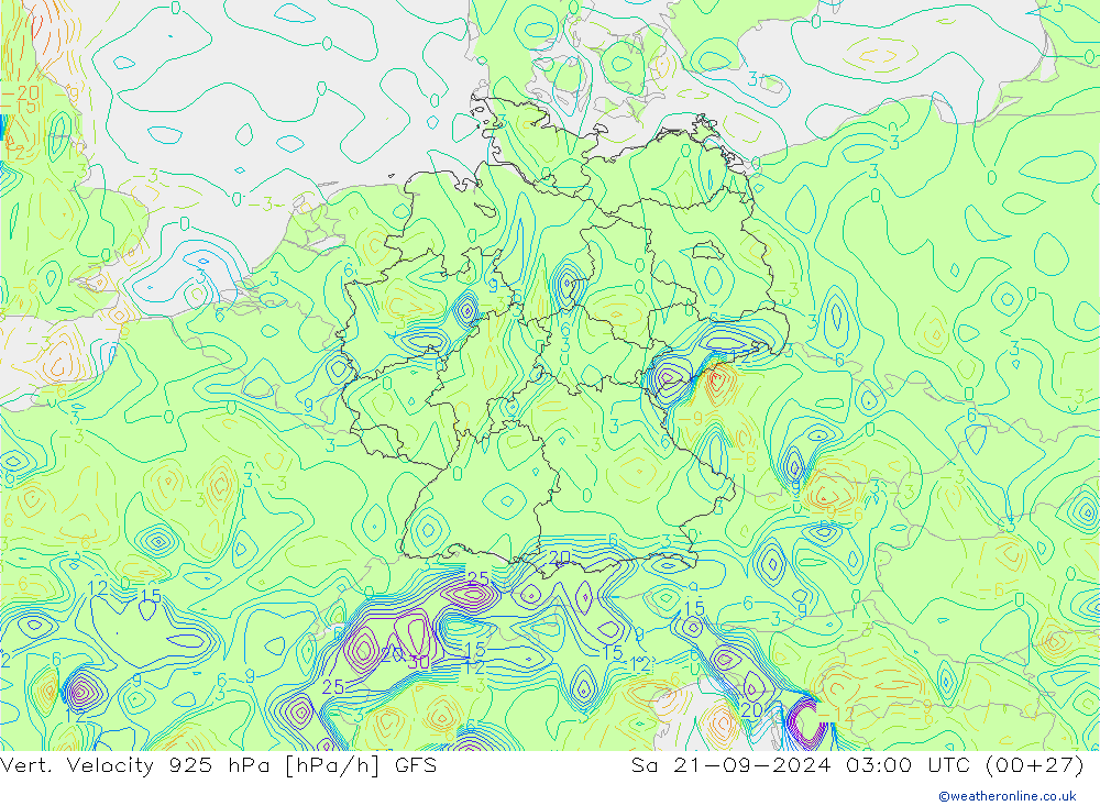 Vert. Velocity 925 hPa GFS September 2024