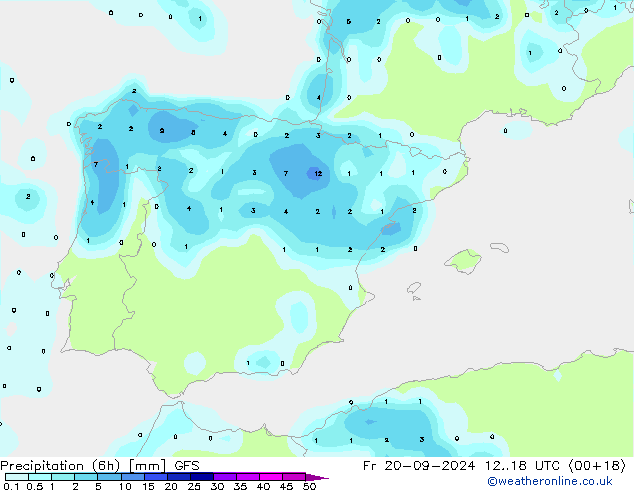 opad (6h) GFS pt. 20.09.2024 18 UTC