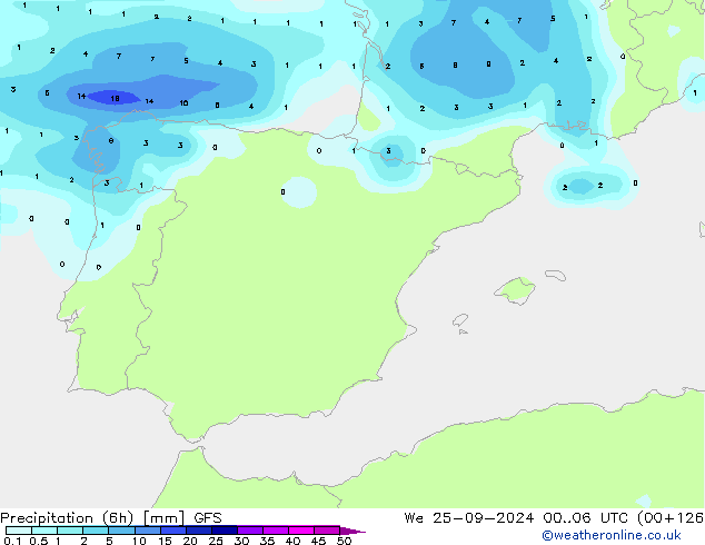 Z500/Rain (+SLP)/Z850 GFS  25.09.2024 06 UTC