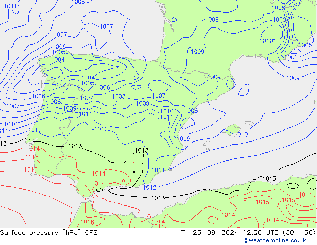 GFS: Čt 26.09.2024 12 UTC