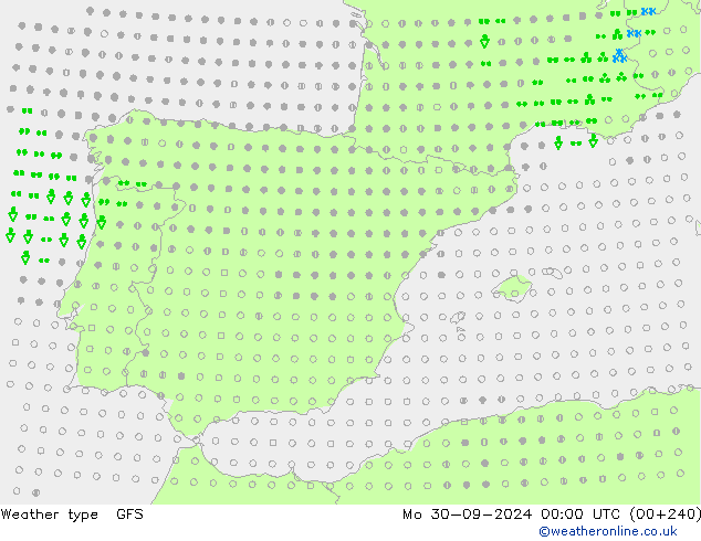 Weermodel GFS ma 30.09.2024 00 UTC