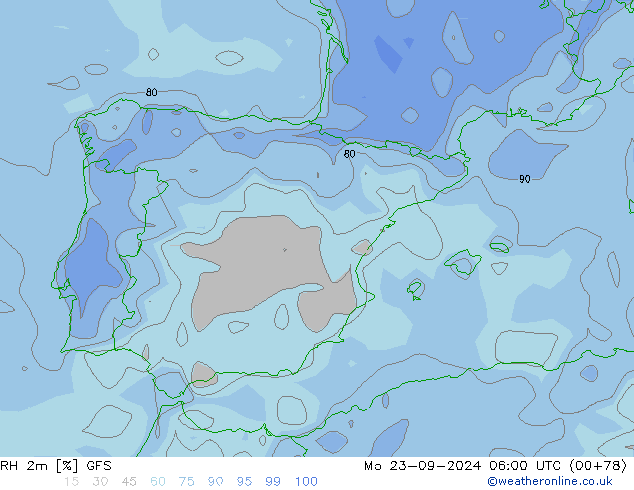 RV 2m GFS ma 23.09.2024 06 UTC