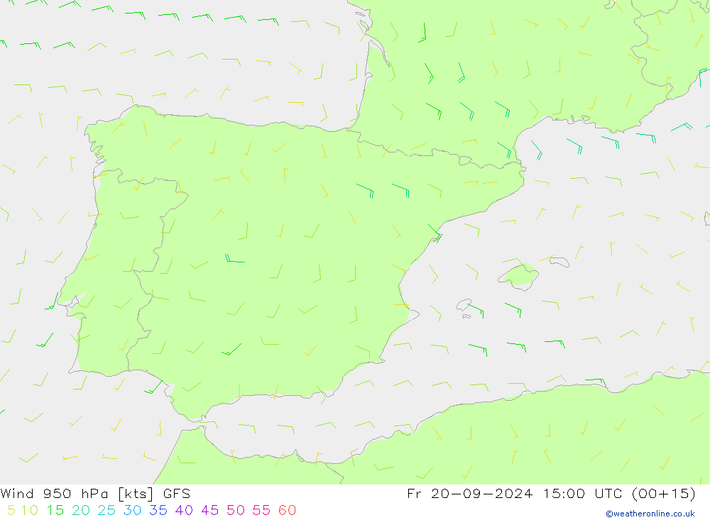  950 hPa GFS  20.09.2024 15 UTC