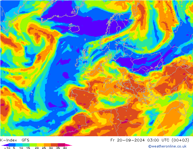 K-Index GFS  20.09.2024 03 UTC