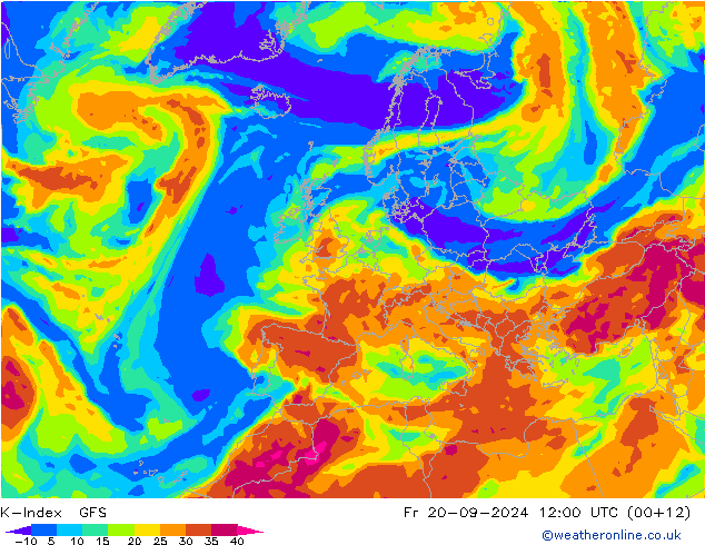 K-Index GFS Fr 20.09.2024 12 UTC