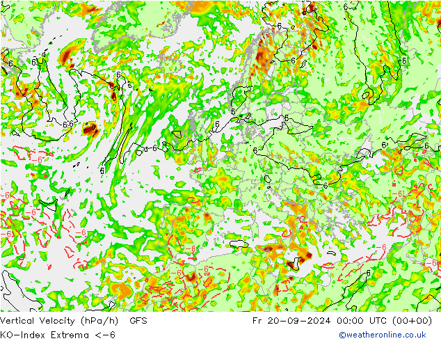 Convection-Index GFS Sex 20.09.2024 00 UTC