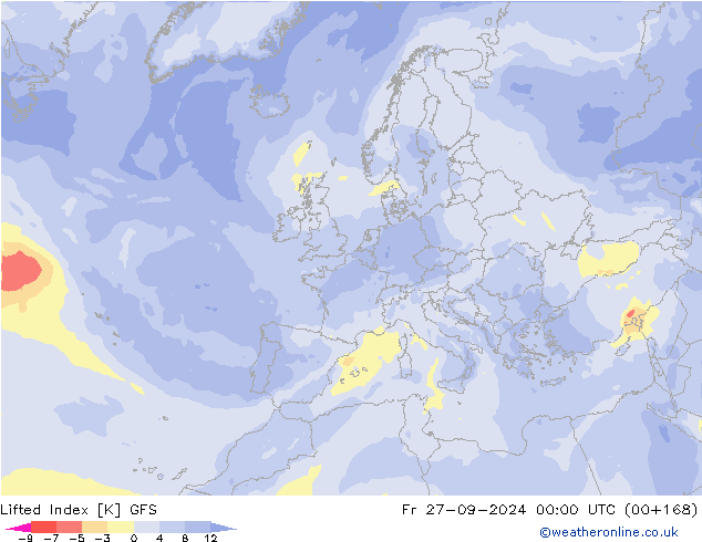 Yükseltgenmiş Indeks GFS Cu 27.09.2024 00 UTC