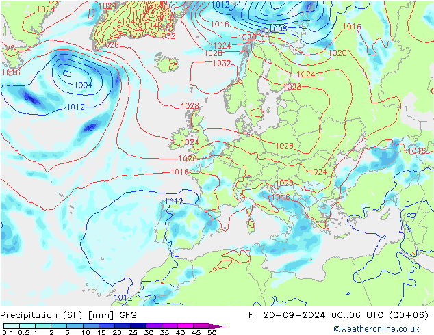 Z500/Yağmur (+YB)/Z850 GFS Cu 20.09.2024 06 UTC