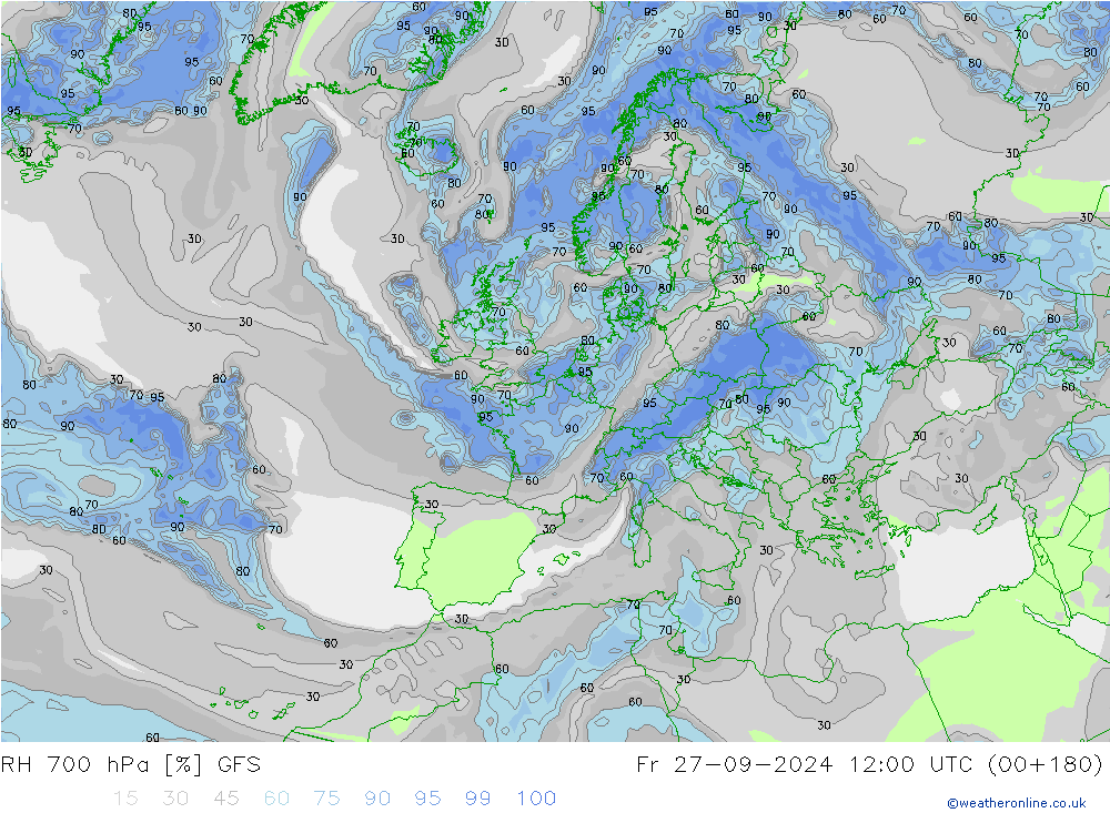 RH 700 hPa GFS Setembro 2024