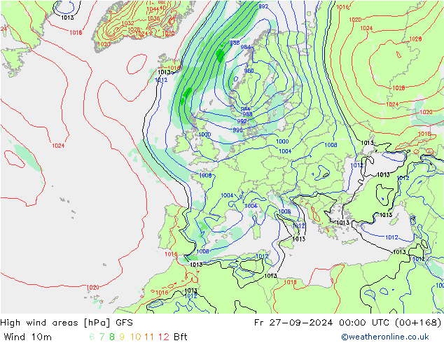 Sturmfelder GFS Fr 27.09.2024 00 UTC