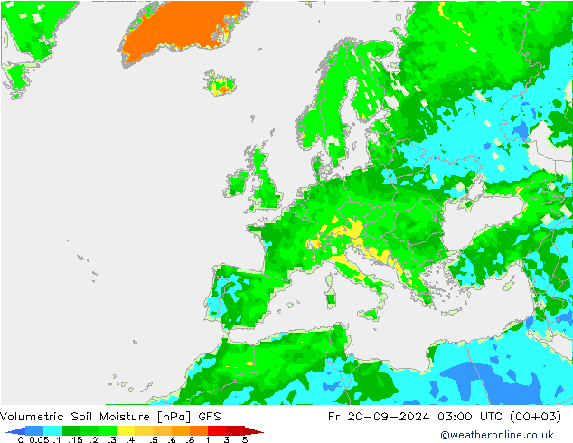 Wassergehalt GFS Fr 20.09.2024 03 UTC