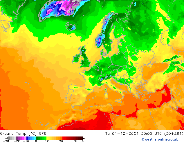 temp. mín./solo GFS Ter 01.10.2024 00 UTC