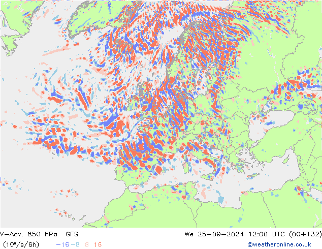 V-Adv. 850 гПа GFS Сентябрь 2024