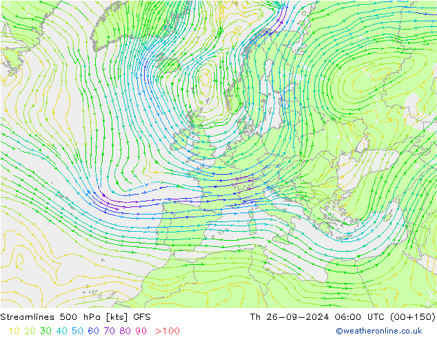  500 hPa GFS  26.09.2024 06 UTC