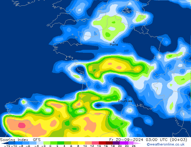 Soaring Index GFS vie 20.09.2024 03 UTC