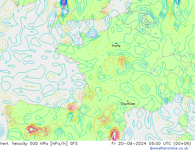 Vert. Velocity 500 hPa GFS pt. 20.09.2024 06 UTC