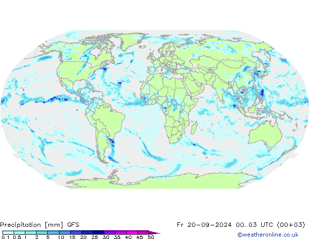 Precipitation GFS Fr 20.09.2024 03 UTC