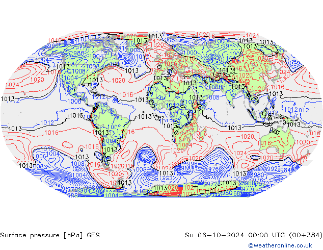 GFS: Paz 06.10.2024 00 UTC