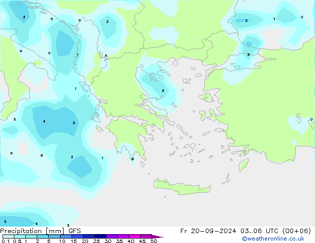 Yağış GFS Cu 20.09.2024 06 UTC