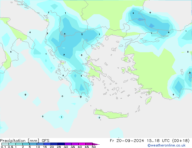 Yağış GFS Cu 20.09.2024 18 UTC