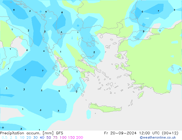 Precipitation accum. GFS September 2024