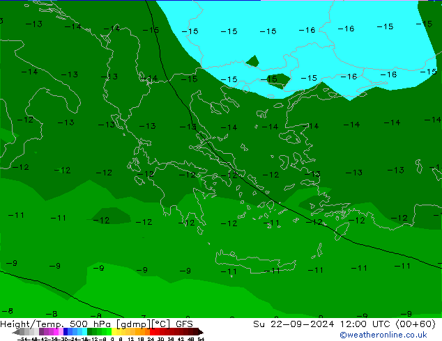 Height/Temp. 500 hPa GFS Ne 22.09.2024 12 UTC