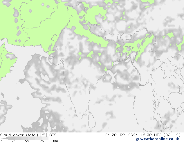 облака (сумма) GFS пт 20.09.2024 12 UTC