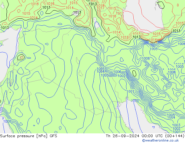 приземное давление GFS чт 26.09.2024 00 UTC