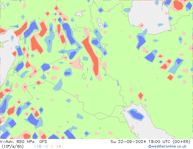 V-Adv. 850 hPa GFS Dom 22.09.2024 18 UTC