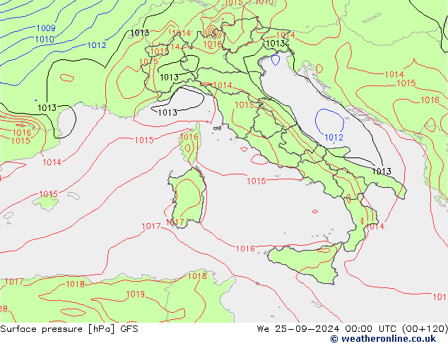 GFS: Qua 25.09.2024 00 UTC