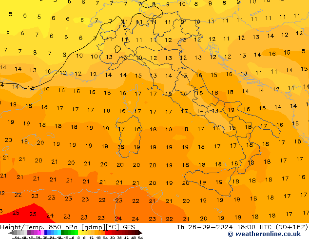 Z500/Regen(+SLP)/Z850 GFS do 26.09.2024 18 UTC