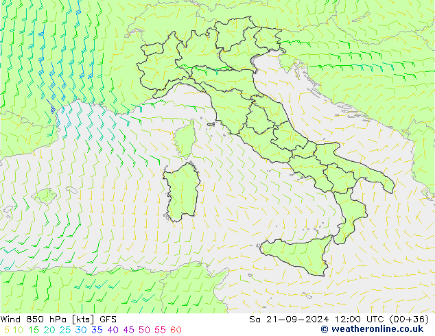 Wind 850 hPa GFS So 21.09.2024 12 UTC