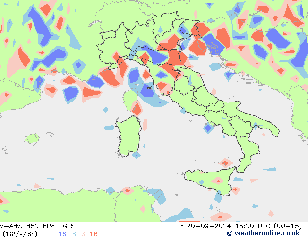 V-Adv. 850 hPa GFS Pá 20.09.2024 15 UTC