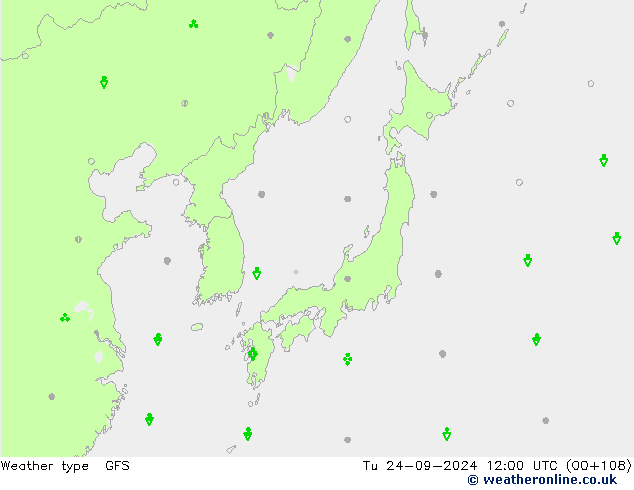 Weather type GFS Tu 24.09.2024 12 UTC