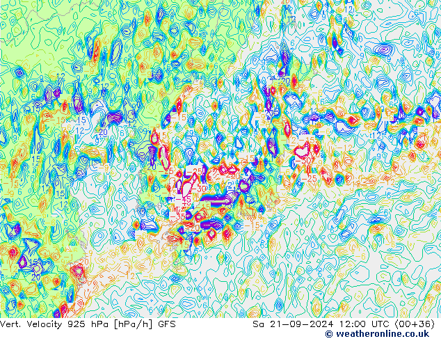 Vert. Velocity 925 hPa GFS Sa 21.09.2024 12 UTC