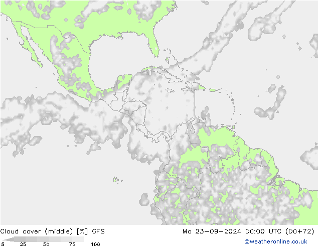 Bulutlar (orta) GFS Pzt 23.09.2024 00 UTC