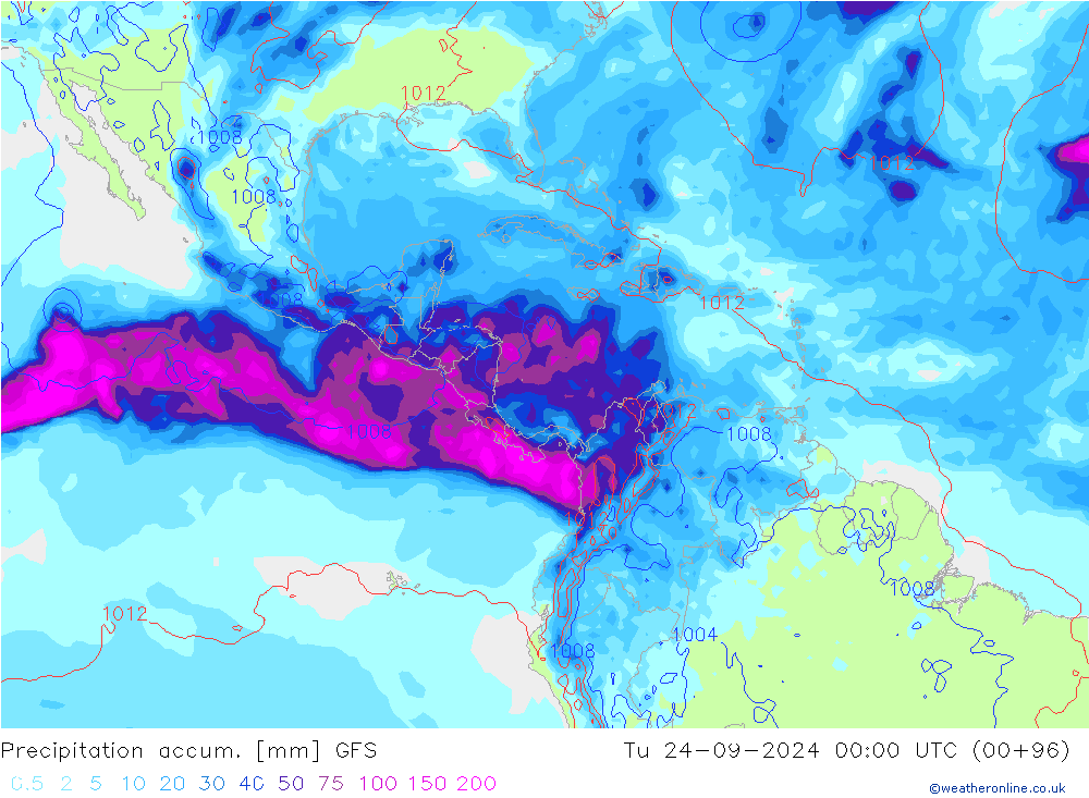 Precipitation accum. GFS Tu 24.09.2024 00 UTC