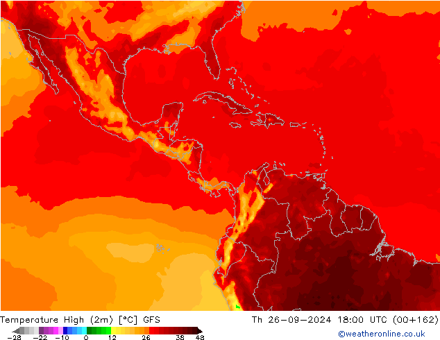 Maksimum Değer (2m) GFS Per 26.09.2024 18 UTC